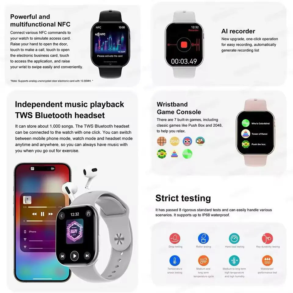 2026 GPS Smart Watch Series 10 For Apple Watch 10 DT Memory Music Video Bluetooth Call Waterproof NFC Smartwatch For Android IOS