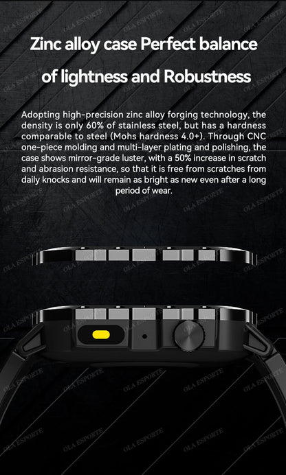 2025 New SmartWatch Men Militray Outdoor GPS Sport Watches Heart Rate Sleep Waterproof Smart Watch IOS Android