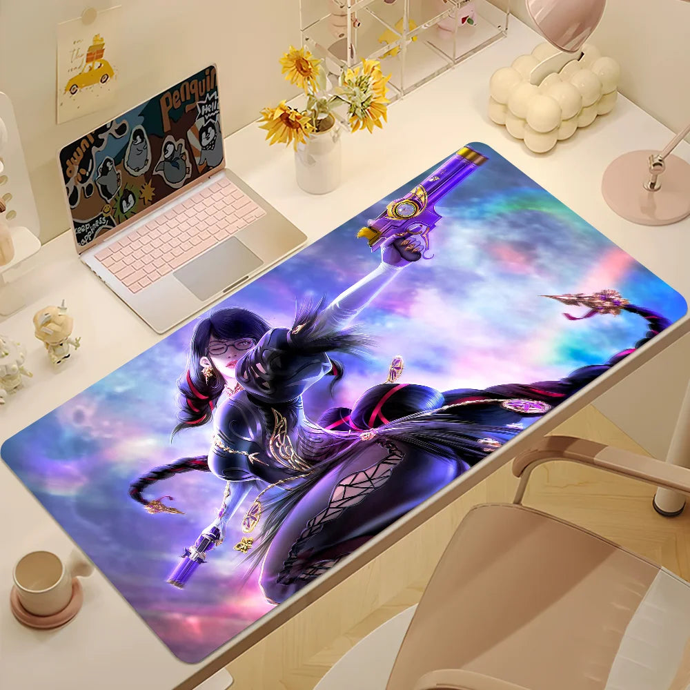 Game B-Bayonetta 3 S Mouse Pad Large Desk Mat Keyboard Ergonomic Office Rubber Game PC Non-slip Anti-fray Home Custom Best Price