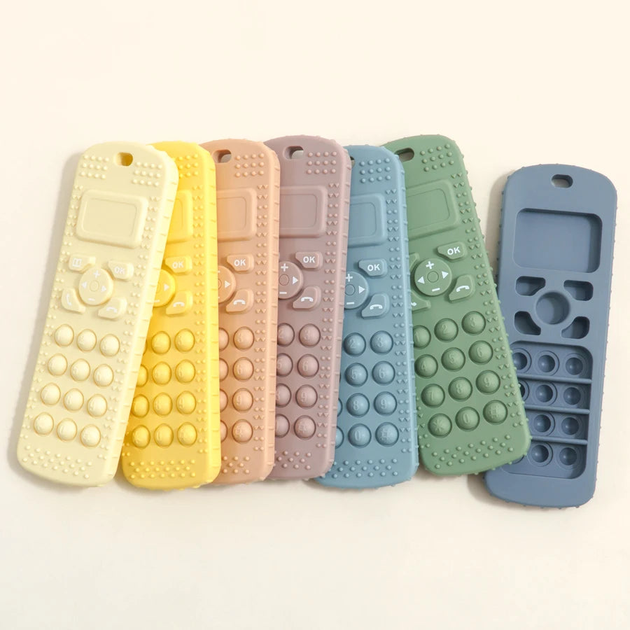 Mother Kids 1PC BPA Free Silicone Baby Toys TV Remote Control Shape Teether Toys Newborn Rodent Chewing Toys Baby Accessories