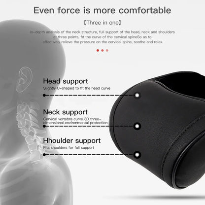 KJOY Seat Headrest Travel Rest Neck Pillow PU Leather Neck Pillow Memory Foam Pillows Car Accessories  used for Tesla Model3/Y/X