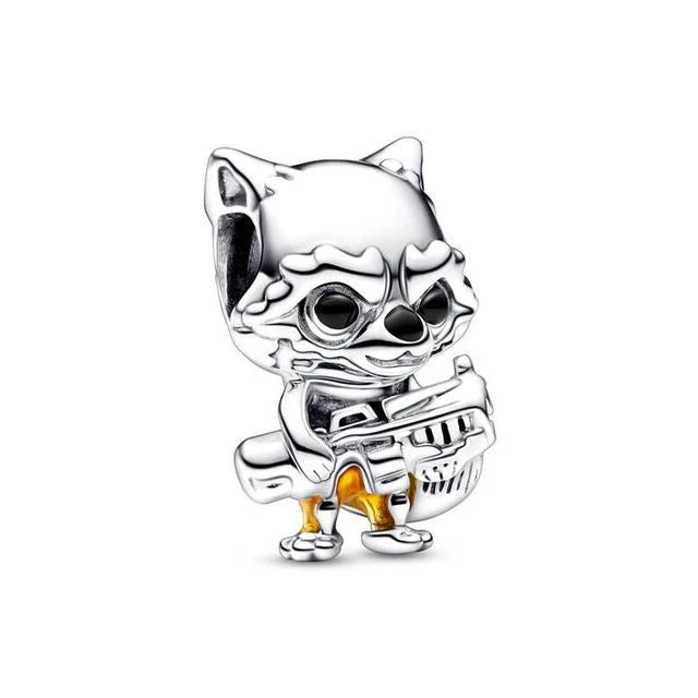 Hot Sell 925 Silver DIY Beads Jewelry Charms Bracelet Mickey Minnie Princess Christmas Stitch Robots Marvel Cute Miniso Disney