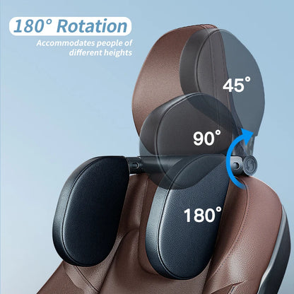 Ergonomic Volvo Dedicated Side Neck Support Pillow - High Density Memory Foam Wipeable PVC Leather Universal for All Seasons