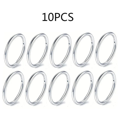 5/10Pcs 16G Nose Ring Hoop Stainless Steel Hinged Nose Rings Septum Clicker Tragus Helix Cartilage Daith Rook Earring Piercing