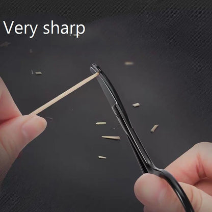 1Pc Stainless Steel Black Round Head Safe Shears Nose Hair Scissors (Do Not Hurt Nose) Stainless Steel Manual Trimming