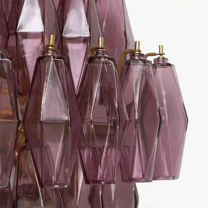 Modern Murano Glass Pendant Lamp Colorful Wish Bottle Electroplated Brass Silver Round Dimmable Ceilings Lustre
