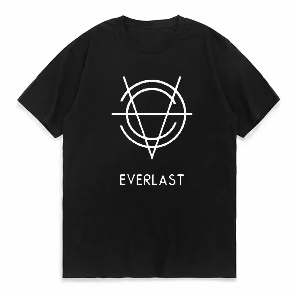 Summer Boxing EVERLAST Men's T-shirt Loose Casual Short Sleeves Women's O-Neck T Shirt Cotton Tee Fitness Sports Tops Streetwear