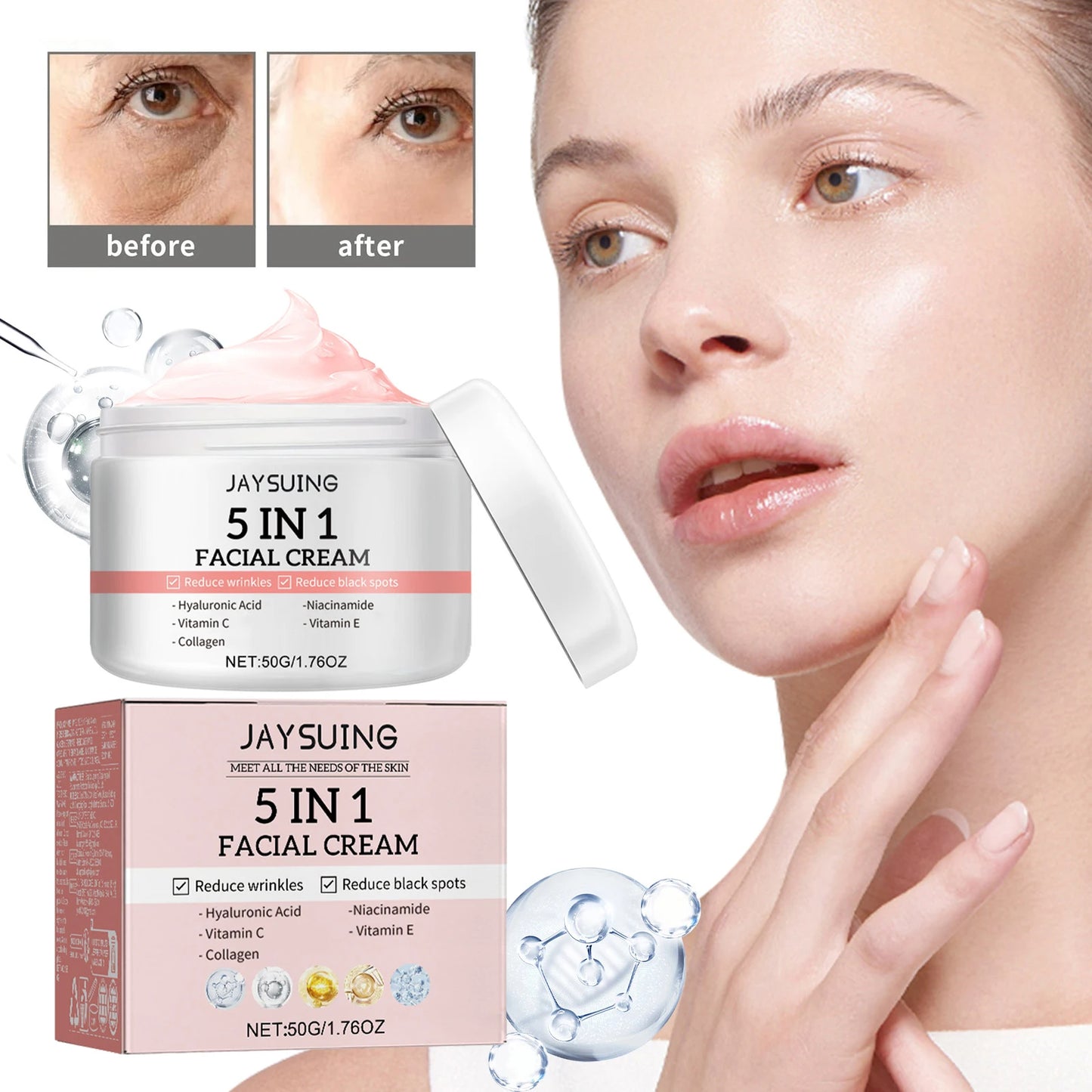 5-in-1 Firming Face Cream Firming Anti Wrinkle Deep Moisturizing Moisturizing Facial Smooth And Soft Skin Anti-Aging Face Cream