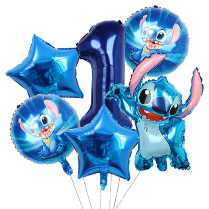 Stitch Party Supplies For Child Lilo And Stitch Birthday Party Decorations Balloons Banner Tablecloth Backdrop Tableware