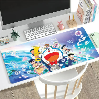 D-Doraemon Nobita Earth Mouse Pad Large Desk Mat Keyboard Ergonomic Office Rubber PC Non-slip Anti-fray Home Custom Best Price