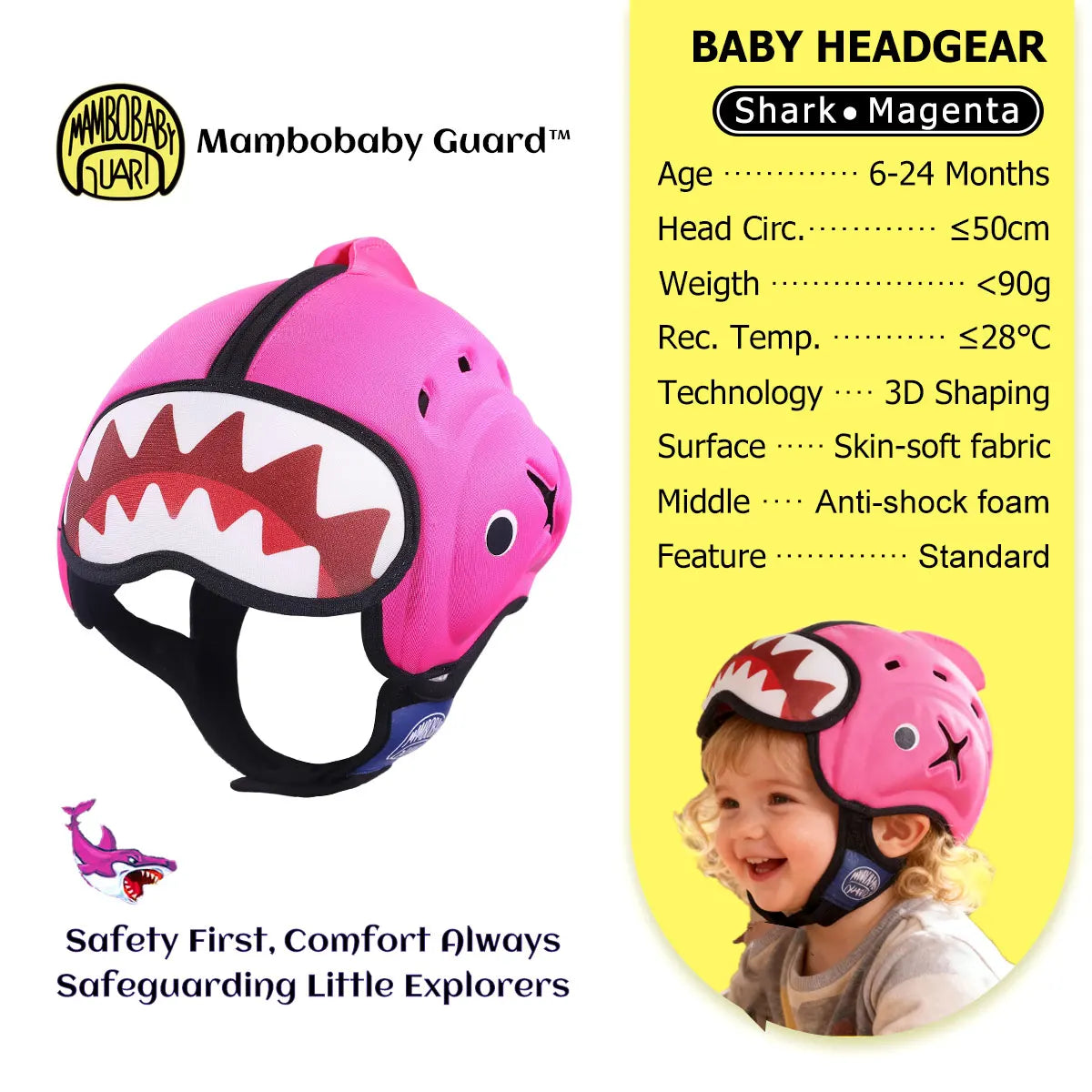 Mambobaby Guard Dropshipping 1 Safe Anti-Shock Baby Helmet Toddler Head Protector Infant Headgear Learn Crawl Walk for Bump Fall