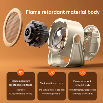 Desktop Heater Electric Heater Hot Air Blower Portable Fan Heater Mini Radiator Office Room Home Appliance Warmer Low Consumptio