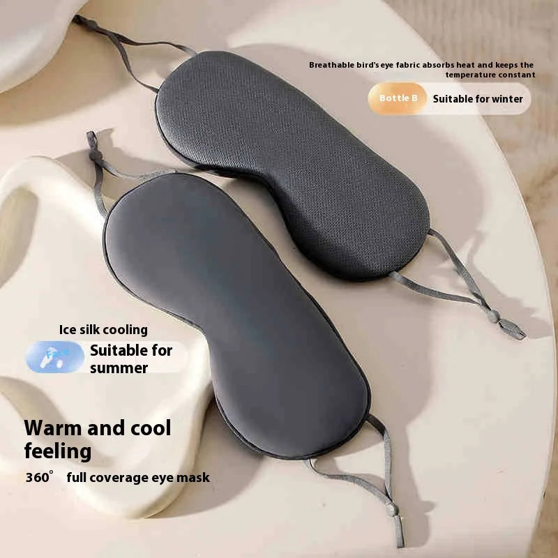 Dual-Side Cooling& Warm Eye Mask- Breathable Summer Sleep Cover- Zero Pressure Design