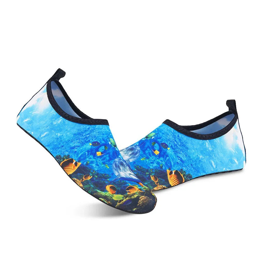 Beach Sock Barefoot Shoes Unisex Water Shoes Men Women Swimming Upstream Sneaker Quick Dry Light Yoga Aqua Shoe Striped Colorful