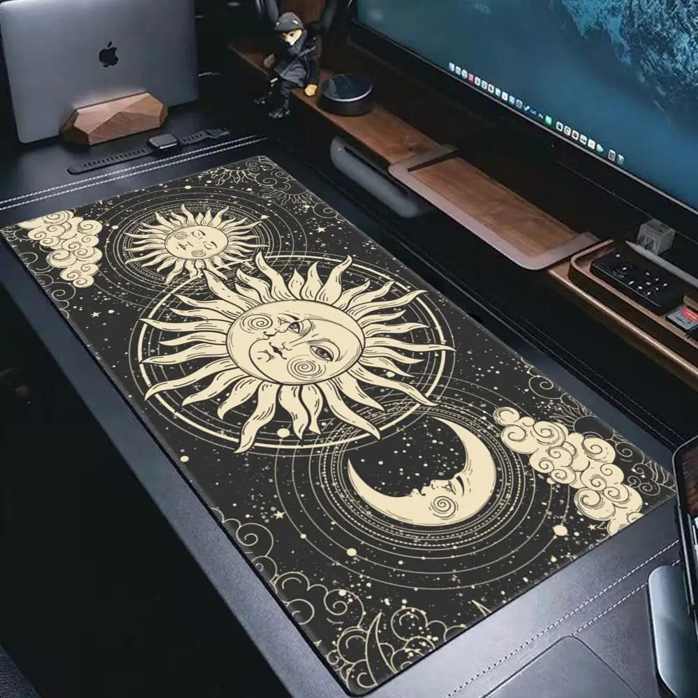 Moon Sun Planet Large XL Speed Version Game Computer Keyboard Office Table Mat tarot card Gaming Mouse Pad for PC Gamer Mousemad