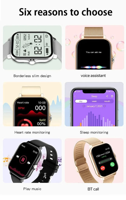 New Smart Watch 1.83inch Full Touch Screen Sport Fitness Watches BT Call Digital Smartwatch Wristwatch For Men Women Gift 2025