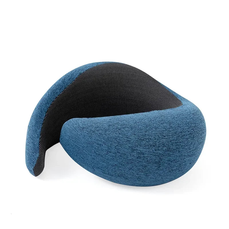 Hot-selling U-shaped memory foam neck pillow, snail travel neck pillow, portable cervical pillow, airplane nap pillow relaxation