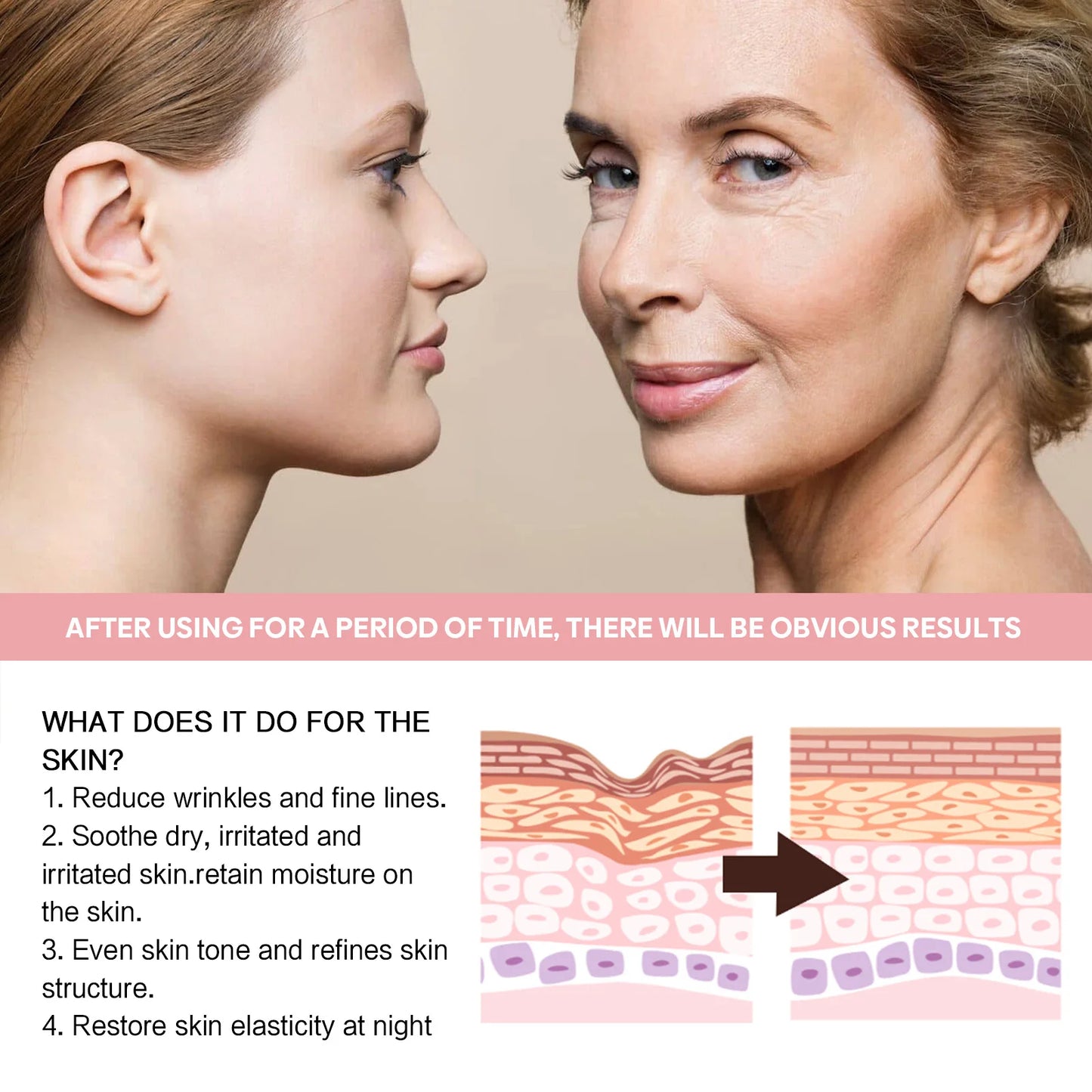 5-in-1 Firming Face Cream Firming Anti Wrinkle Deep Moisturizing Moisturizing Facial Smooth And Soft Skin Anti-Aging Face Cream