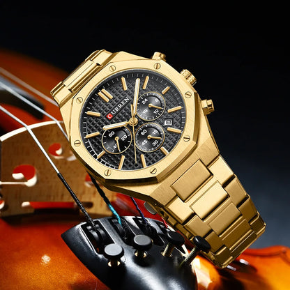 Curren 8440 Men's Business Quartz Watch Six-Hand Round Calendar Multifunctional Waterproof Wristwatch