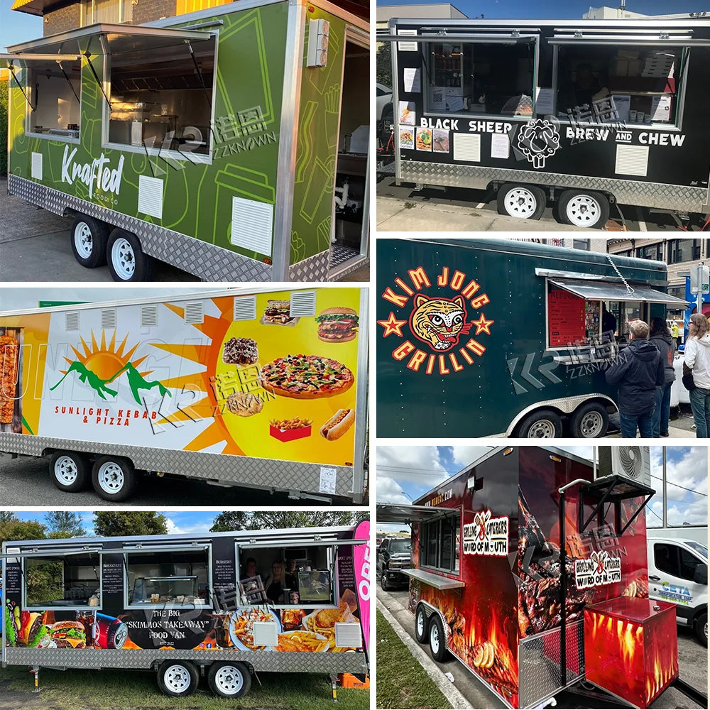 Food Truck for Sale Europe Mobile Food Kiosk Catering Trailer Fast Food Truck Coffee Stall Concession Food Trailer for Sale