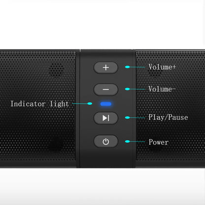 40WTV Soundbar Wireless Bluetooth Speakers Separated Column Home Theater Subwoofer with Fm Radio TF AUX for Computer TV boom box