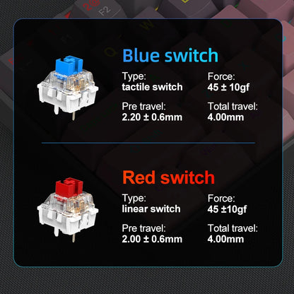 Mechanical keyboard APAYADO Wired Gradient 60% keyboard RGB Backlit 61 Keys gaming accessories Mini Layout for PC/Laptop