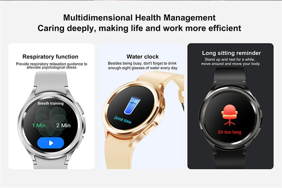 2025 New Smart Watch 6 Classic Smart Watch Fashion Men Sports Fitness Waterproof Heart Rate AMOLED HD Bluetooth Call Smartwatch