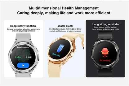 2025 New Smart Watch 6 Classic Smart Watch Fashion Men Sports Fitness Waterproof Heart Rate AMOLED HD Bluetooth Call Smartwatch