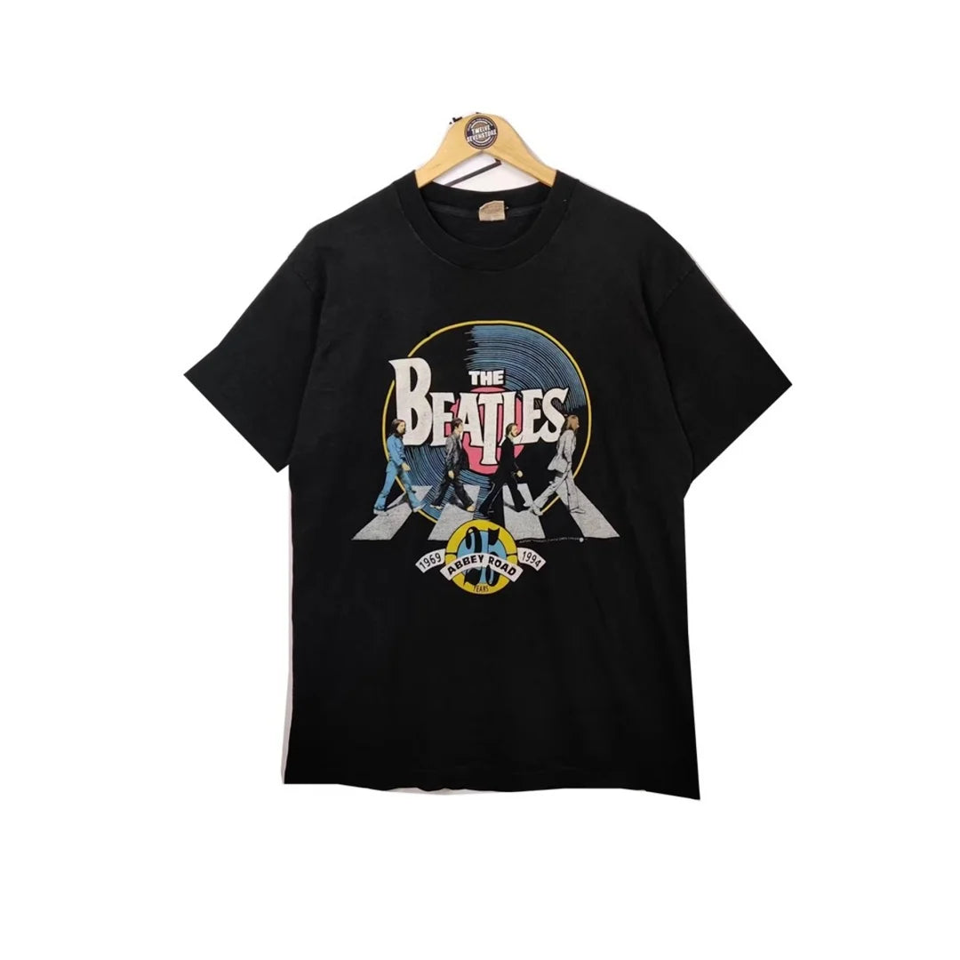 Vintage Rock Short-Sleeved T-Shirt By The Beatles Summer Fashion Pure Cotton Men's T-Shirt Children's Clothing Tee Y2k Woman