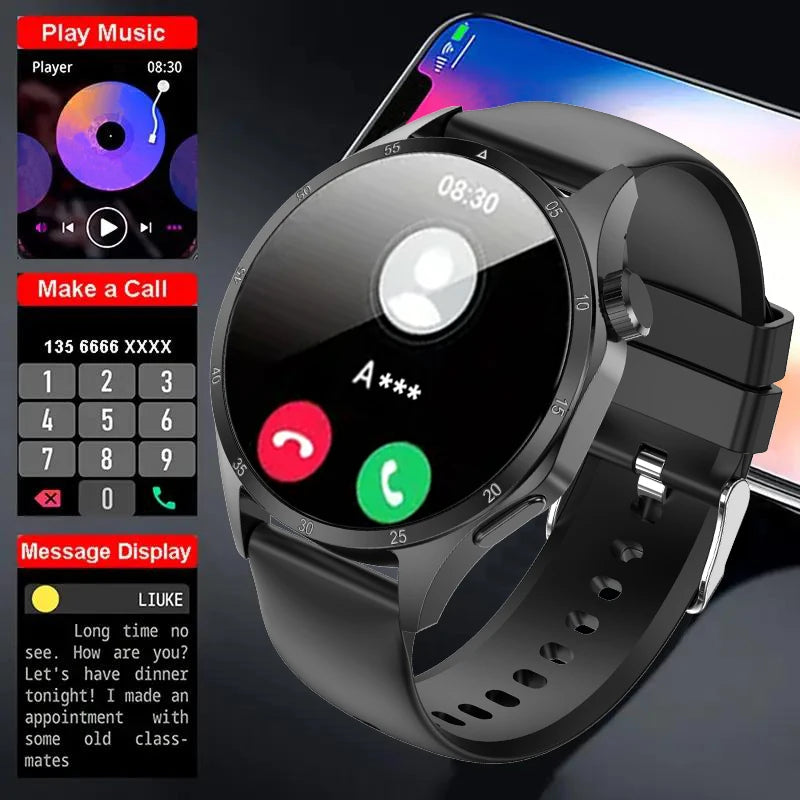 2025 New Men GPS Smart Watch 360 * 360 AMOLED Screen Bluetooth Call NFC Heart Rate Monitoring IP68 Waterproof SmartWatch for Men