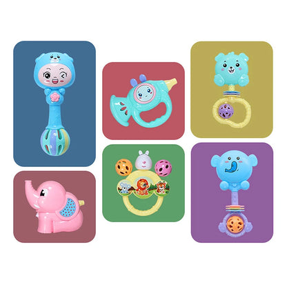 1/7PCS Newborn Sensory Teether Baby Development Games Baby Rattles Toys Educational Infant Toy For 0 6 12 Months