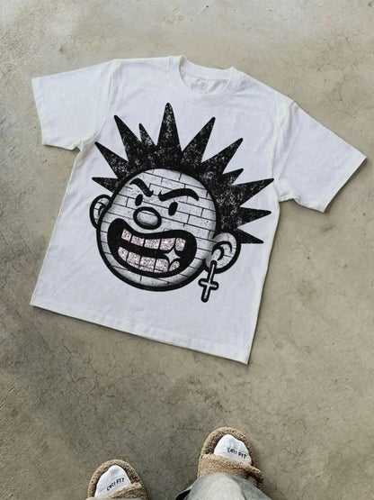 Harajuku Letter Graphic T Shirts Y2k Tops Men Women High Street Oversized T Shirt Pro Choice Streetwear Vintage Tee Clothing