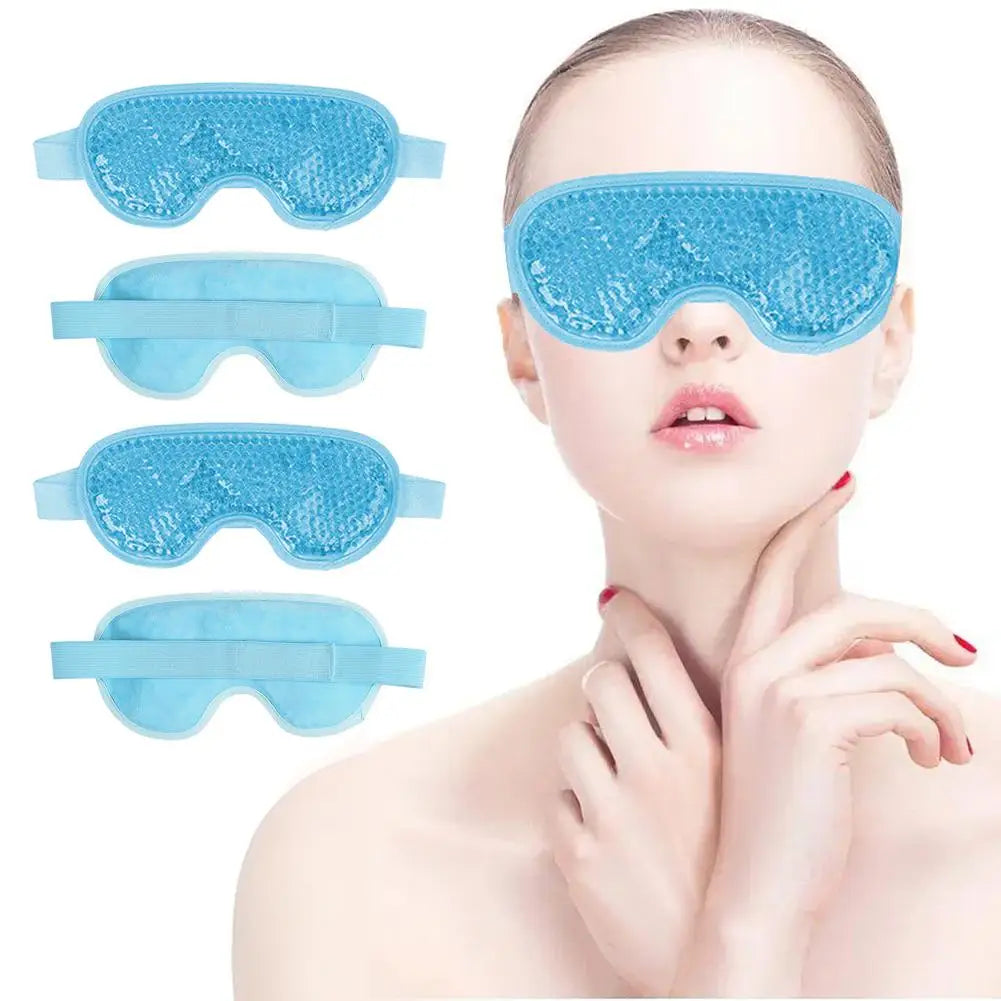 Gel Eye Mask Reusable Beads for Hot & Cold Therapy Soothing Relaxing Beauty Gel Eye Mask Sleeping Ice Goggles Sleeping Mask