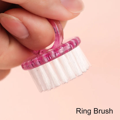 2/3pcs Plastic Nail Brushes Pink Soft Brush Nail Hand Scrubbing Cleaning Brush Dust Cleaner Nail Art Manicure Remover Tools