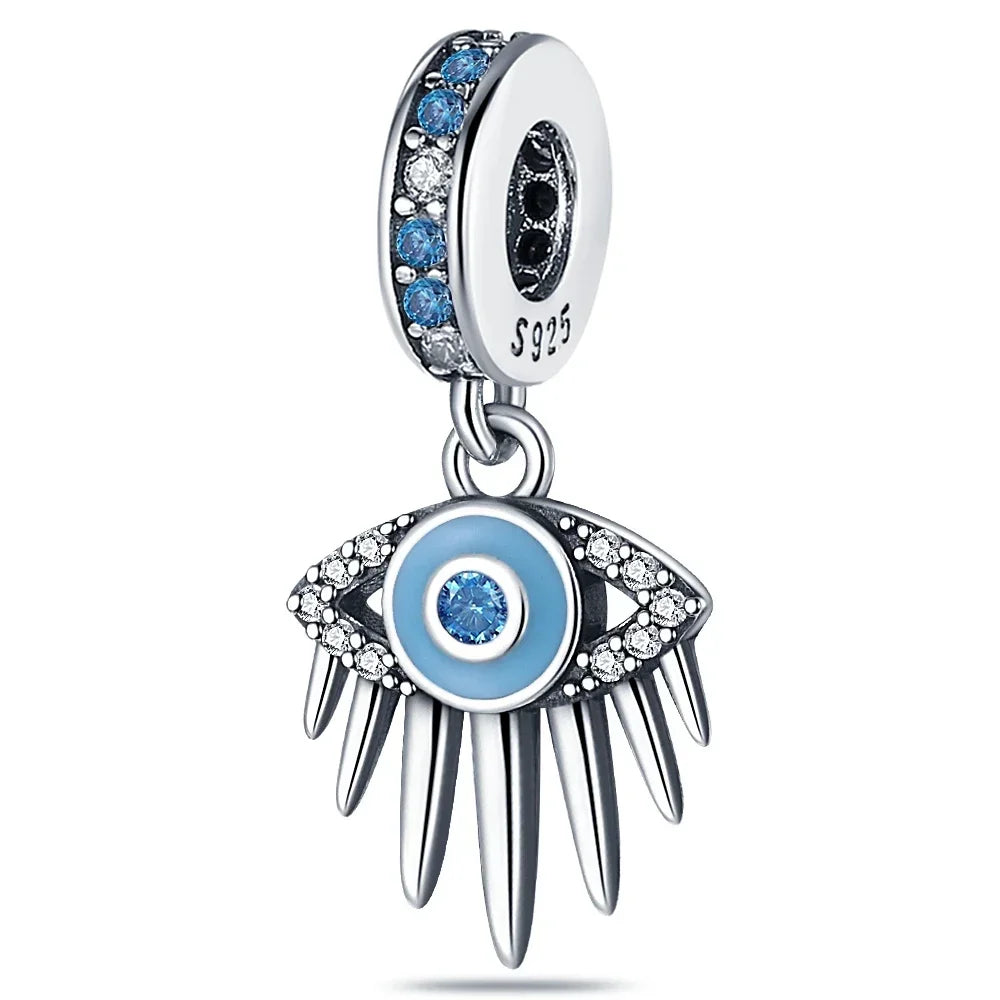 Hot Sale 925 Silver Color Evil Eye Charm Demon Eye Bead For Original  Bracelet&Bangle DIY Making Fashion Jewelry Gift