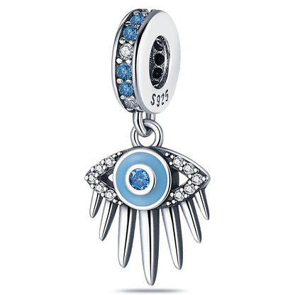 Hot Sale 925 Silver Color Evil Eye Charm Demon Eye Bead For Original  Bracelet&Bangle DIY Making Fashion Jewelry Gift