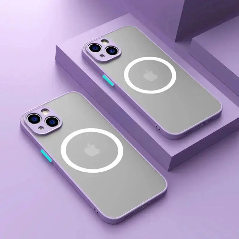 Luxury Matte Armor Magnetic For Magsafe Wireless Charge Case For iPhone 15 16 14 13 11 12 Pro Max Mini Plus XS X XR Cover funda