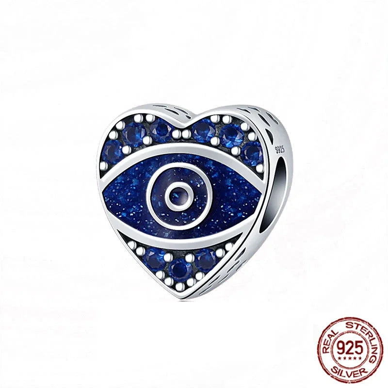 Hot Sale 925 Silver Color Evil Eye Charm Demon Eye Bead For Original  Bracelet&Bangle DIY Making Fashion Jewelry Gift