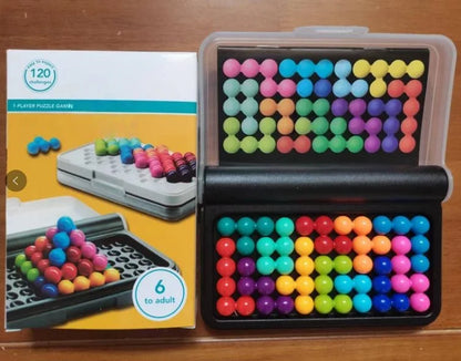 120 Challenges - Intelligence Development - 3D Puzzle Game - Classic Pyramid Beads Logical Thinking Toy