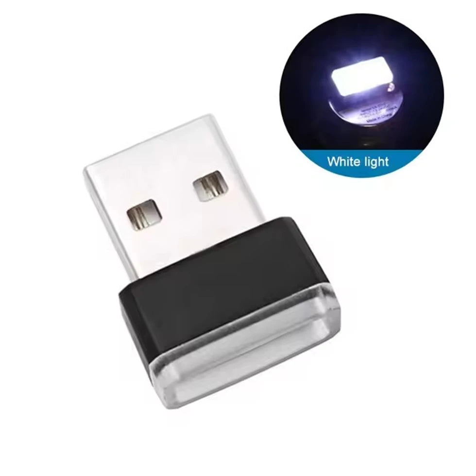 1PCS Mini Usb Light Room Modeling Car Ambient License Plate Lamp Neon Interior Auto Emergency Lighting Portable Ambient Lights