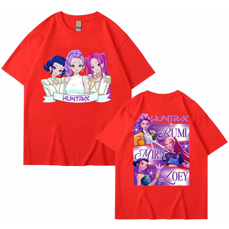 K-pop Kpop Demon Hunters 2026 Film Graphic T-Shirt Men Women 100% Cotton High Quality Fashion Casual Unisex Girls Tee