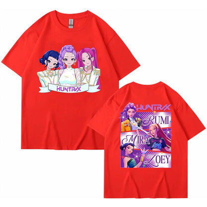 K-pop Kpop Demon Hunters 2026 Film Graphic T-Shirt Men Women 100% Cotton High Quality Fashion Casual Unisex Girls Tee