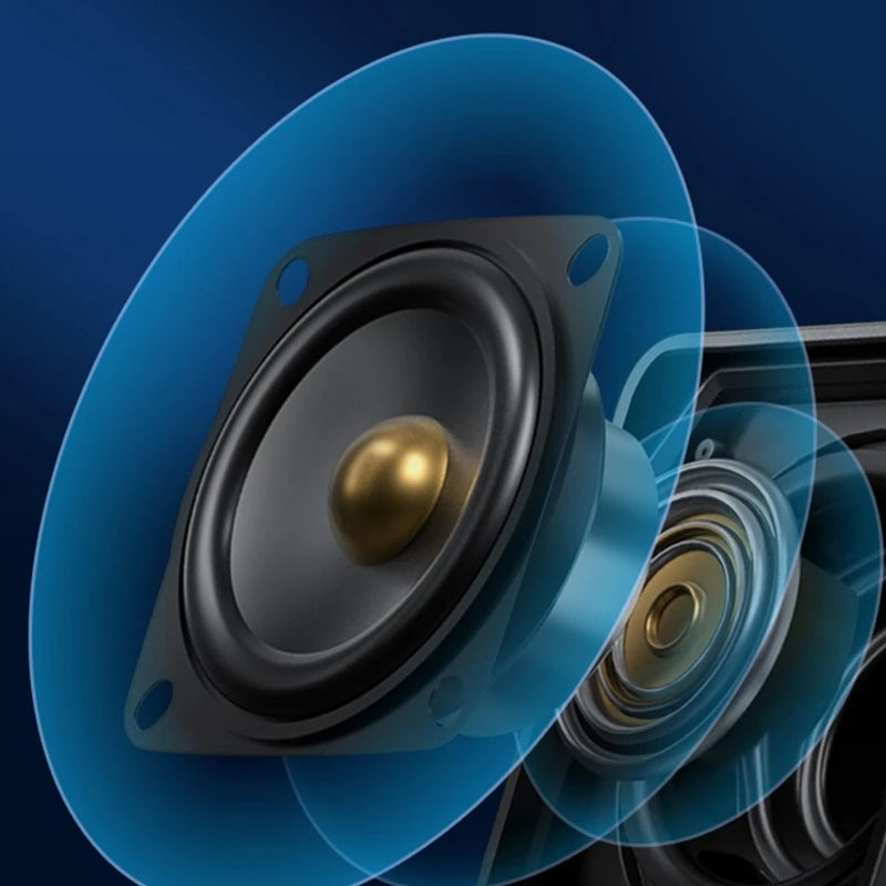 USB Wireds Speaker Stereo Subwoofer Sound Box 3.5mm Input USB Power Computer Speaker for Desktop PC