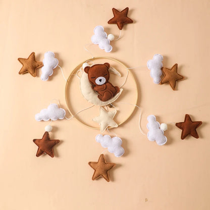 Baby Crib Mobile Bed Bell Toys Musical Rattle Educational Toys Bed Bell Newborn Mobile Bed Bell Bracket Baby Hanging Toys Holder