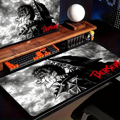 Berserk Guts Anime Mouse Pad Large Computer Office Game Table Mats XXL Rubber Anti-slip Gaming Keyboard Mousepads Long Desk Pads