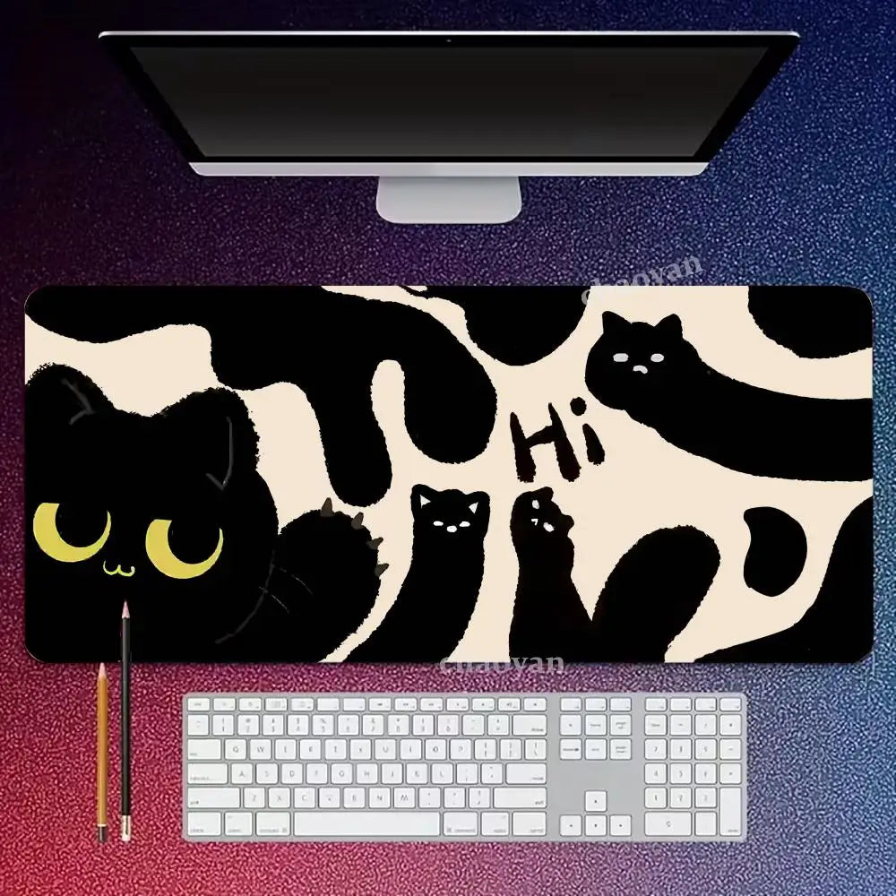 New line cute cat Mouse Pad Large Computer Office Game Table Mats XXL Rubber Anti-slip Gaming Keyboard Mousepads Long Desk Pads