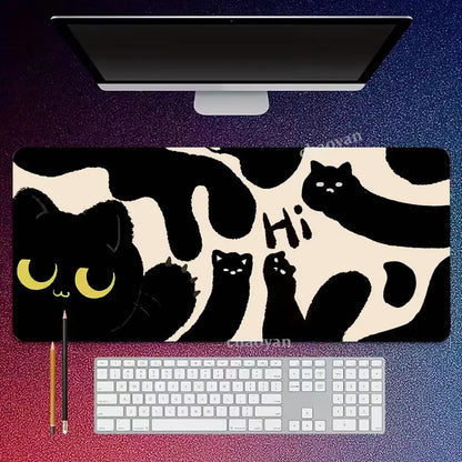 New line cute cat Mouse Pad Large Computer Office Game Table Mats XXL Rubber Anti-slip Gaming Keyboard Mousepads Long Desk Pads