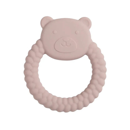 1Pcs Food Grade Baby Silicone Teether Toy Cartoon Rabbit Nursing Teething Ring BPA Free Newborn Health Molar Chewing Accessories