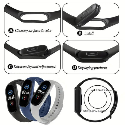 Watchbands for Xiaomi Mi Band 7-7 NFC silicone Replacement bracelet Sport Adjustable correa Accessories Mi band 7 6 5 4 3 strap