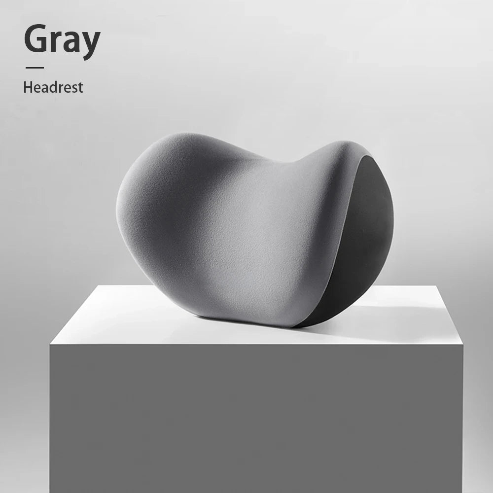 Car Neck Pillow Memory Foam Protective Lumbar Back Support Breathable Car Headrest Cushion Relieve Stress Car Seat Pillow